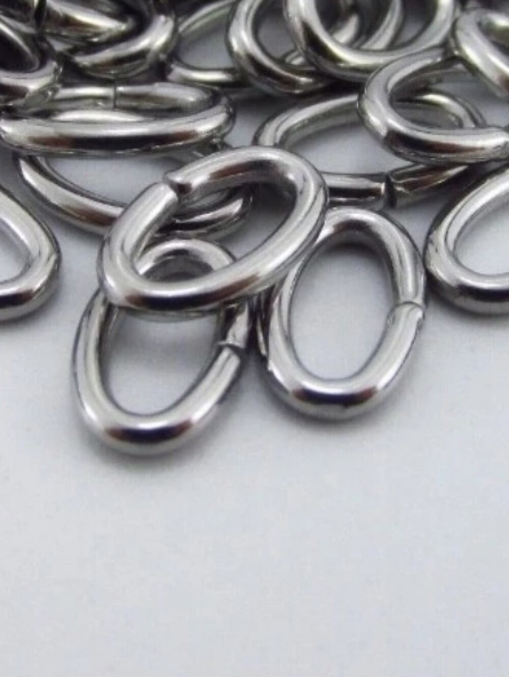 15pcs. Oval Jump Rings 6.5mm Stainless Steel 16 Gauge 1.2mm Jumprings O Ring